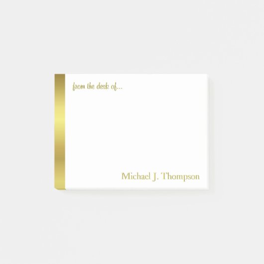 Modern Elegant Gold Foil Post-it® Notes (Voorkant)