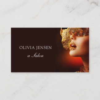 Modern Elegant Gold Makeup Artist Luxury Black  Visitekaartje