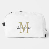 Modern Elegant Gold Monogram Personalized Toilettasje (Voorkant)