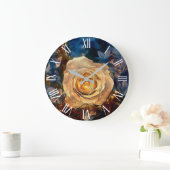 Modern Elegant Gold Roos Grote Klok (Huis)