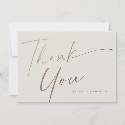 Modern Elegant Gold Script Boho Vrijgezellenfeest Bedankkaart (Voorkant)