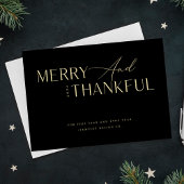 Modern Elegant Gold Script Christmas Business Logo Feestdagenkaart