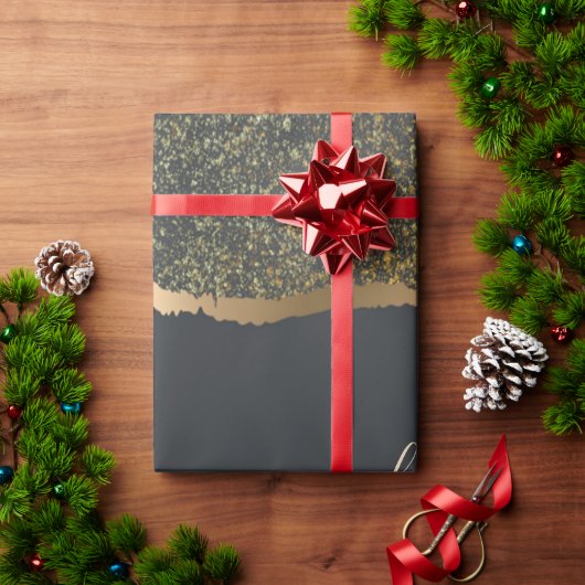 Modern Elegant Gold Touch Monogram Cadeaupapier (Feestdagen Geschenken)