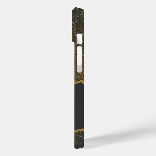 Modern Elegant Gold Touch Monogram Case-Mate iPhone Case (Achterkant / Links)