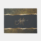 Modern Elegant Gold Touch Monogram Deurmat (Voorkant)