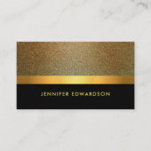 Modern Elegant goud glitter zwart professional Visitekaartje (Voorkant)