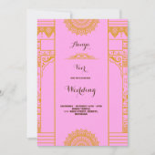 modern Elegant goud mandala Bruiloft roze Kaart (Voorkant)