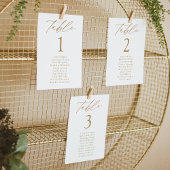 Modern Elegant Goud Tafelnummer Zitkaart