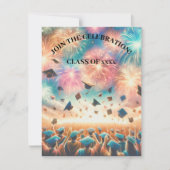 Modern Elegant Graduation Party Kaart (Voorkant)
