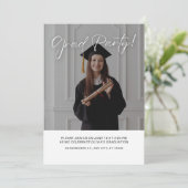 Modern Elegant Graduation Party Photo Invitation (Debout devant)
