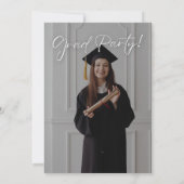 Modern Elegant Graduation Party Photo Invitation (Dos)