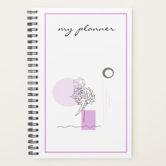 Modern elegant grafisch eenvoudig Abstract meetkun Planner (Voorkant)