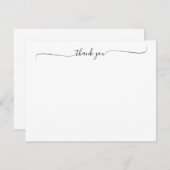 Modern elegant grafisch script bedankt kalligrafie notitiekaartje (Voorkant / Achterkant)