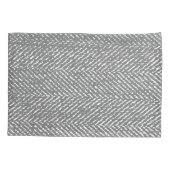 Modern Elegant Gray Herringbone Kussensloop (Achterkant-Links)