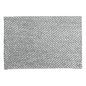 Modern Elegant Gray Herringbone Kussensloop (Voorkant-Rechts)