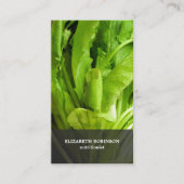 Modern Elegant Green Leaves Visitekaartje (Voorkant)