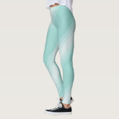 Modern Elegant Green White Stylish Sjabloon Leggings (Links)