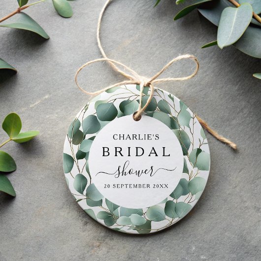 Modern Elegant Greenery Vrijgezellenfeest Bedankjes Labels