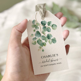 Modern Elegant Greenery Vrijgezellenfeest Cadeaulabel