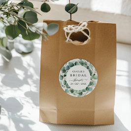 Modern Elegant Greenery Vrijgezellenfeest Ronde Sticker