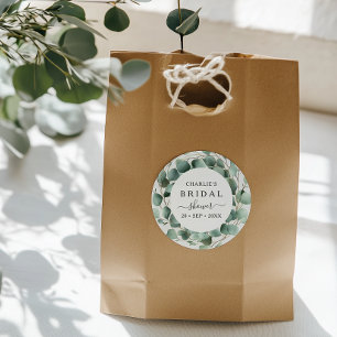 Modern Elegant Greenery Vrijgezellenfeest Ronde Sticker