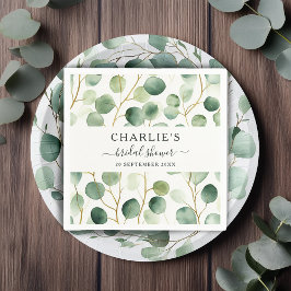 Modern Elegant Greenery Vrijgezellenfeest Servet