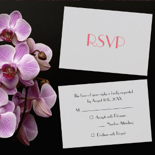 Modern Elegant Grey Party RSVP Invitation Kaart