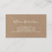 Modern Elegant Groen Botanische Bloemenkraft Visitekaartje (Achterkant)