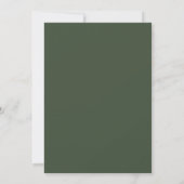 Modern Elegant Groen Thanksgiving Diner Kaart (Achterkant)