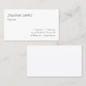 Modern Elegant Hand Script Simple Sjabloon Trendy Visitekaartje (Voorkant / Achterkant)