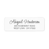 Modern Elegant Handgeschreven 10a | Retouradres Etiket (Voorkant)