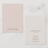 Modern Elegant Handgeschreven Script Minimalist Pl Visitekaartje (Voorkant / Achterkant)