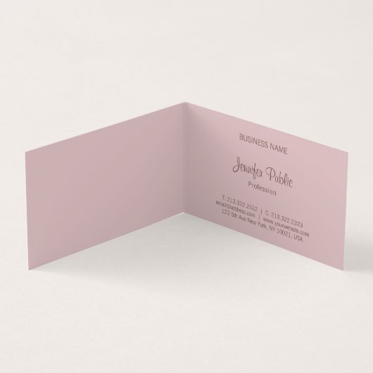 Modern Elegant Handgeschreven Script Sjabloon Luxe Visitekaartjes (Binnen)