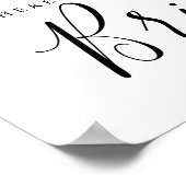 Modern Elegant hier komt de bruid Poster (Hoek)