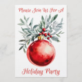 Modern Elegant Holiday Party Invitation (Devant)