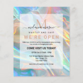 Modern Elegant Holographic Irediscent Flyer (Achterkant)