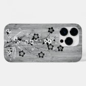 Modern elegant hout - bloemen - houten Case-Mate iPhone case (Achterkant (horizontaal))