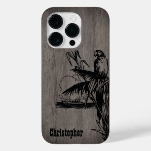 Modern elegant hout gepersonaliseerd - houten Case-Mate iPhone 14 pro hoesje
