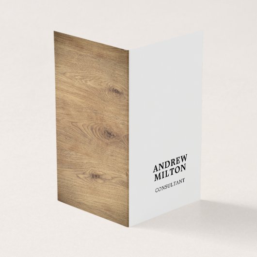 Modern Elegant Houten Wit Interieur Ontwerp Visitekaartjes (Buitenkant)
