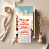 Modern Elegant Italië Bestemming Bruiloft Menu