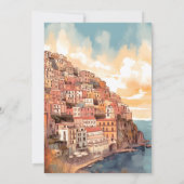 Modern Elegant Italië Bestemming Bruiloft Save The Date (Achterkant)