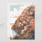 Modern Elegant Italië Bestemming Bruiloft Save The Date (Achterkant)