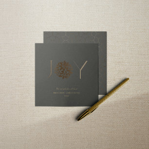 Modern Elegant JOY Corporate Kerstmis Feestdagenkaart