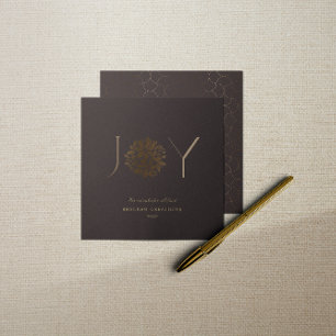 Modern Elegant JOY Corporate Kerstmis Feestdagenkaart