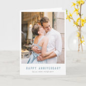 Modern Elegant Jubileum Foto Wenskaart Kaart (Gele Bloem)