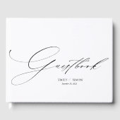 Modern Elegant Kalligrafie Bruiloft Gastenboek (Voorkant)