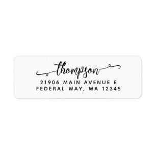 Modern elegant kalligrafiescript - label voor acht