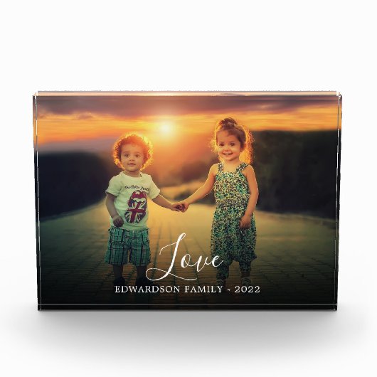 Modern elegant keepomwille Love script familie Fotoblokken (Voorkant)