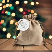 Modern Elegant Kerstdennengroen Bedankjes Labels