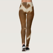 Modern Elegant Koe Faux Leather Collectie Leggings (Achterkant)